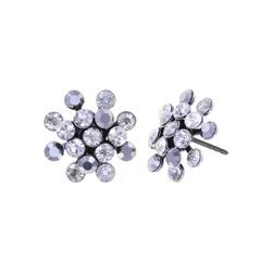 Konplott Stud earrings - Magic Fireball Mini - white/gray (0040)