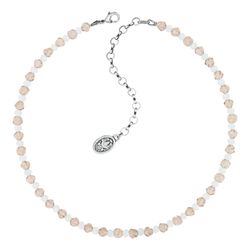 Konplott Necklace - Bead Snake Jelly - white/beige (0040)