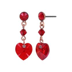 Konplott Earrings - Hearts For Us - red (0040)