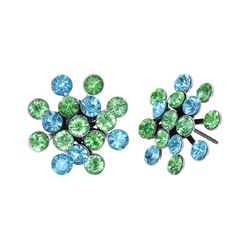 Konplott Earrings - Magic Fireball   - green/blue (0040)