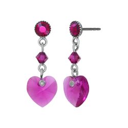 Konplott Earrings - Hearts For Us - violet (0040)