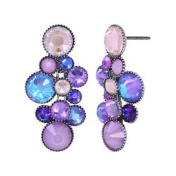 Konplott Dangling Stud Earrings - Water Cascade - violet/pink/purple (0040)