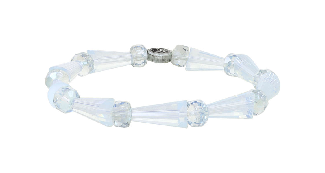 Konplott Bracelet - Bead Snake Jelly - white (0040)