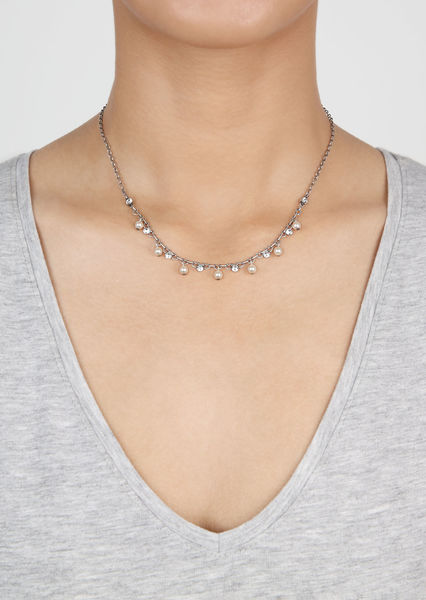 Konplott Necklace - Pearl Shadow - silver/white (0040)