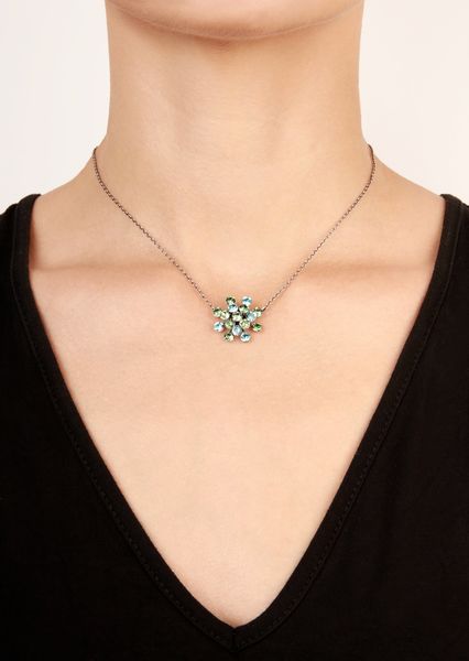 Konplott Necklace with pendant - Magic Fireball - green/blue (0040)