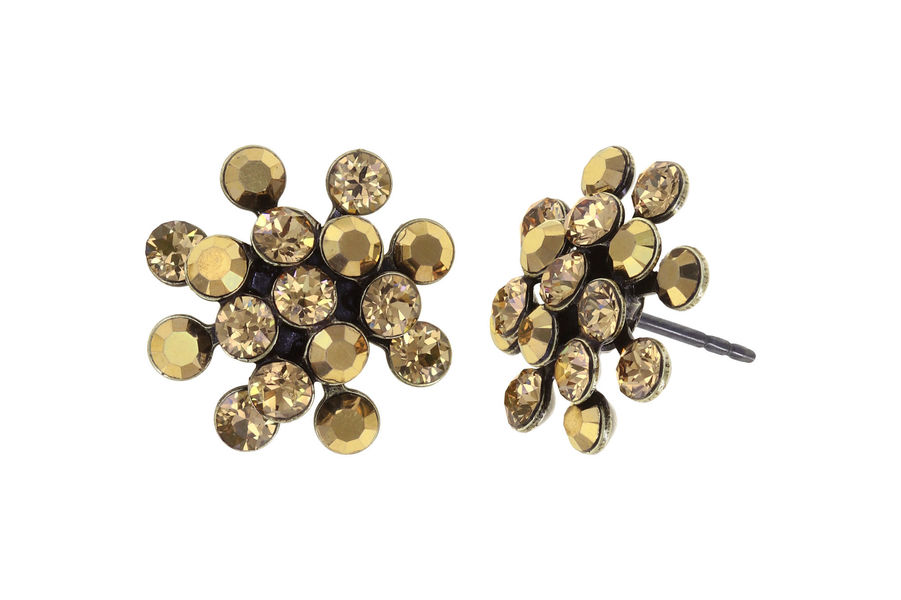 Konplott Stud earrings - Magic Fireball Mini - yellow/brown (0040)