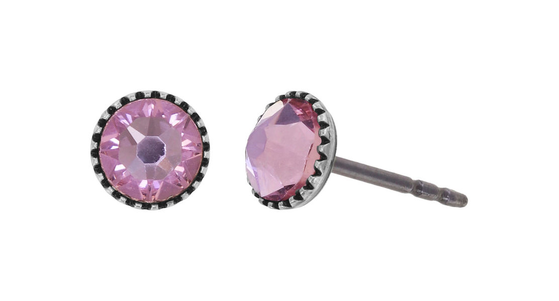 Konplott Stud earrings - Black Jack - pink (0040)