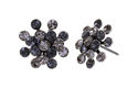 Konplott Stud earrings - Magic Fireball Mini - white/gray (0040)