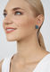 Konplott Earring stud - Magic Fireball Mini - blue (0040)