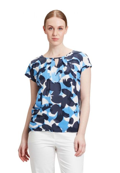 Betty & Co T-shirt façon blouse - bleu (8883)
