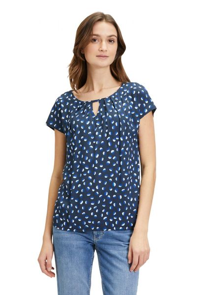 Betty & Co T-shirt façon blouse - bleu (8813)