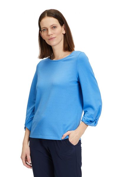 Betty & Co Round neck top - blue (8106)