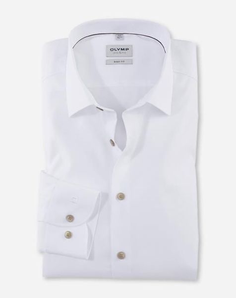 Olymp Body Fit: Business shirt - white (00)