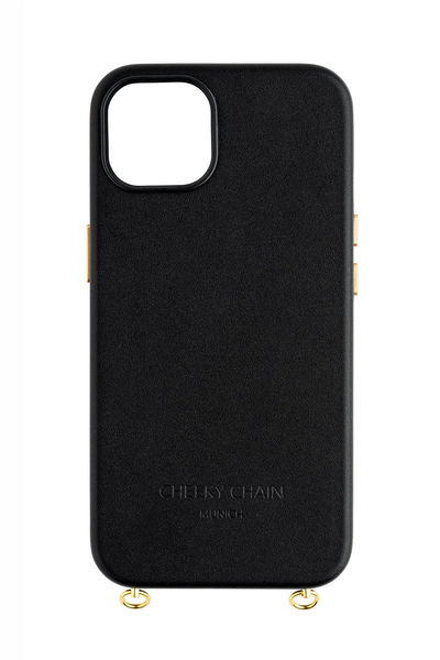 Cheeky Chain Handyhülle Iphone 15 Pro - vegan leather - schwarz (black )