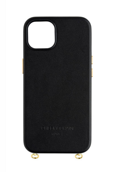Cheeky Chain Mobile phone case Iphone 15 Pro - vegan leather - black (black )