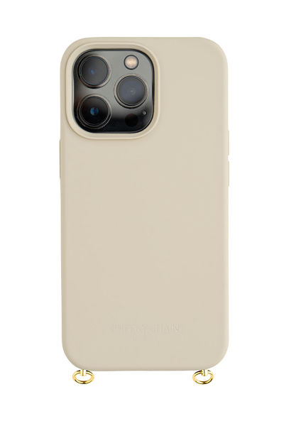 Cheeky Chain Mobile phone case Iphone 15 - Silicone - beige (sand)