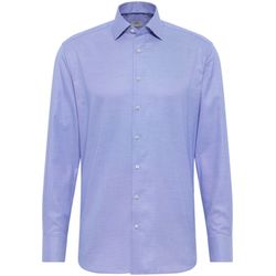 Eterna Strukturiertes Twill-Hemd - Modern Fit - blau (16)