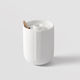 Räder Sugar jar with wooden spoon (Ø7x9.5cm) - white (0)