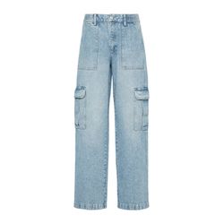 Q/S designed by Jeans Catie : Mid Rise, Wide Leg - blau (55Y3)