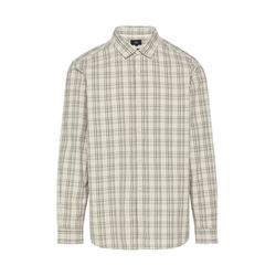 Q/S designed by Checked cotton shirt - beige/gray (90N0)