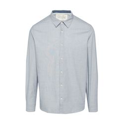 s.Oliver Red Label Regular: Baumwollhemd mit Strukturmuster - blau (52K1)