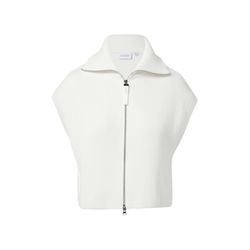 comma CI Knitted vest with troyer collar and two-way zipper - white (0120)