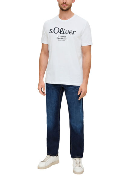 s.Oliver Red Label T-Shirt mit Label-Print - weiß (01D1)