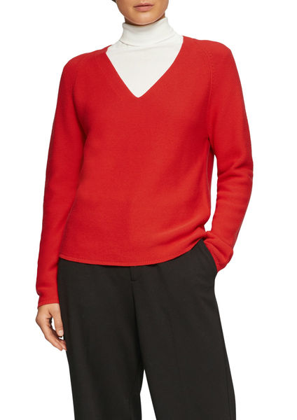s.Oliver Red Label Strickpullover aus Baumwollmix - rot (3090)