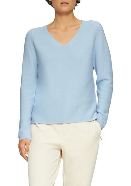 s.Oliver Red Label Strickpullover aus Baumwollmix - blau (5083)