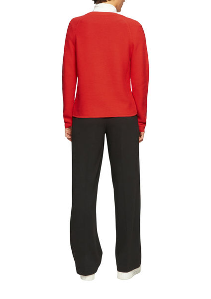 s.Oliver Red Label Strickpullover aus Baumwollmix - rot (3090)