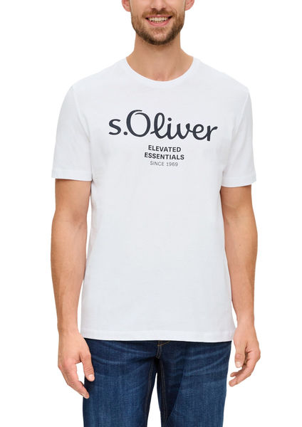 s.Oliver Red Label T-Shirt mit Label-Print - weiß (01D1)