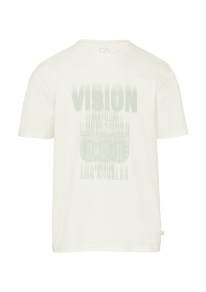 Q/S designed by Basic Rundhals T-Shirt mit Frontprint - weiß (02D0)