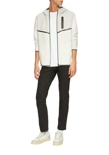 s.Oliver Red Label Jacke im Fabricmix mit Hoodie - weiß (0120)