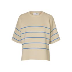 Selected Femme Strickpullover - Slfliva   - beige/blau (179771003)