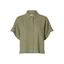 Selected Femme Cropped short sleeve shirt - green (190926)