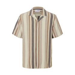 Selected Homme Kurzarmhemd - Slhrelax-Sal - beige/braun/grau (178372004)