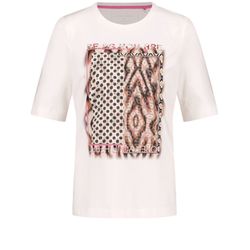 Gerry Weber Collection Halbarmshirt mit gepatchtem Frontprint - beige/weiß (09042)
