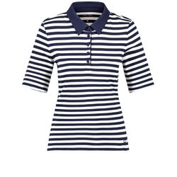 Gerry Weber Collection Geringeltes Poloshirt aus reiner Baumwolle - blau (08022)