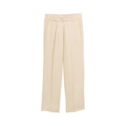 Tom Tailor Lea Wide Leg Hose mit Leinenanteil - braun (21650)
