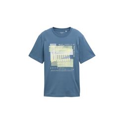 Tom Tailor T-Shirt mit Print - blau (36985)
