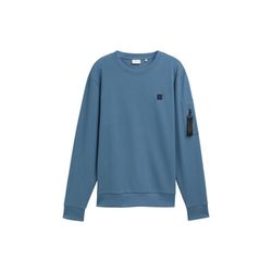 Tom Tailor Sweatshirt with logo badge - blue (36985)