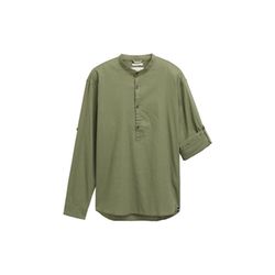 Tom Tailor Denim Relaxed fit tunic shirt with linen content - green (10905)