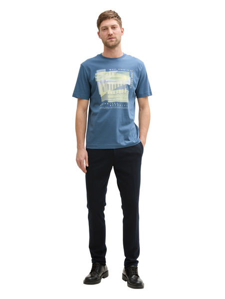 Tom Tailor T-Shirt mit Print - blau (36985)