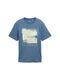 Tom Tailor T-Shirt mit Print - blau (36985)