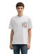 Tom Tailor Denim Relaxed Fit T-Shirt mit Rücken-Print - grau (15277)