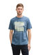 Tom Tailor T-Shirt mit Print - blau (36985)