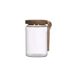 Pomax Glas mit Deckel Tribu (Ø10x16cm) - braun/weiß (CLR)