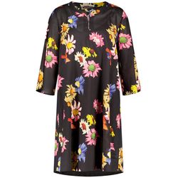 Samoon Kleid mit Blumenmuster - schwarz (01102)