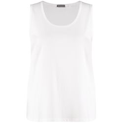 Samoon Basic Top - beige/weiß (09600)