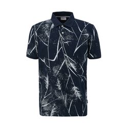 s.Oliver Red Label Poloshirt mit All-over-Print  - blau (59A3)